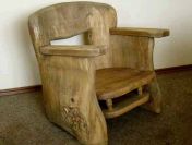 Fotel z pnia - niepowtarzalny, ręcznie rzeźbione