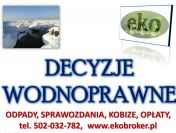 Cena pozwolenie wodnoprawne, tel. 504-746-203